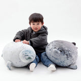 Juguetes de peluche de foca novedosos en 3D, almohada de peluche de león marino, almohada suave de foca para fiestas, almohada para dormir de bebé, cojín para silla