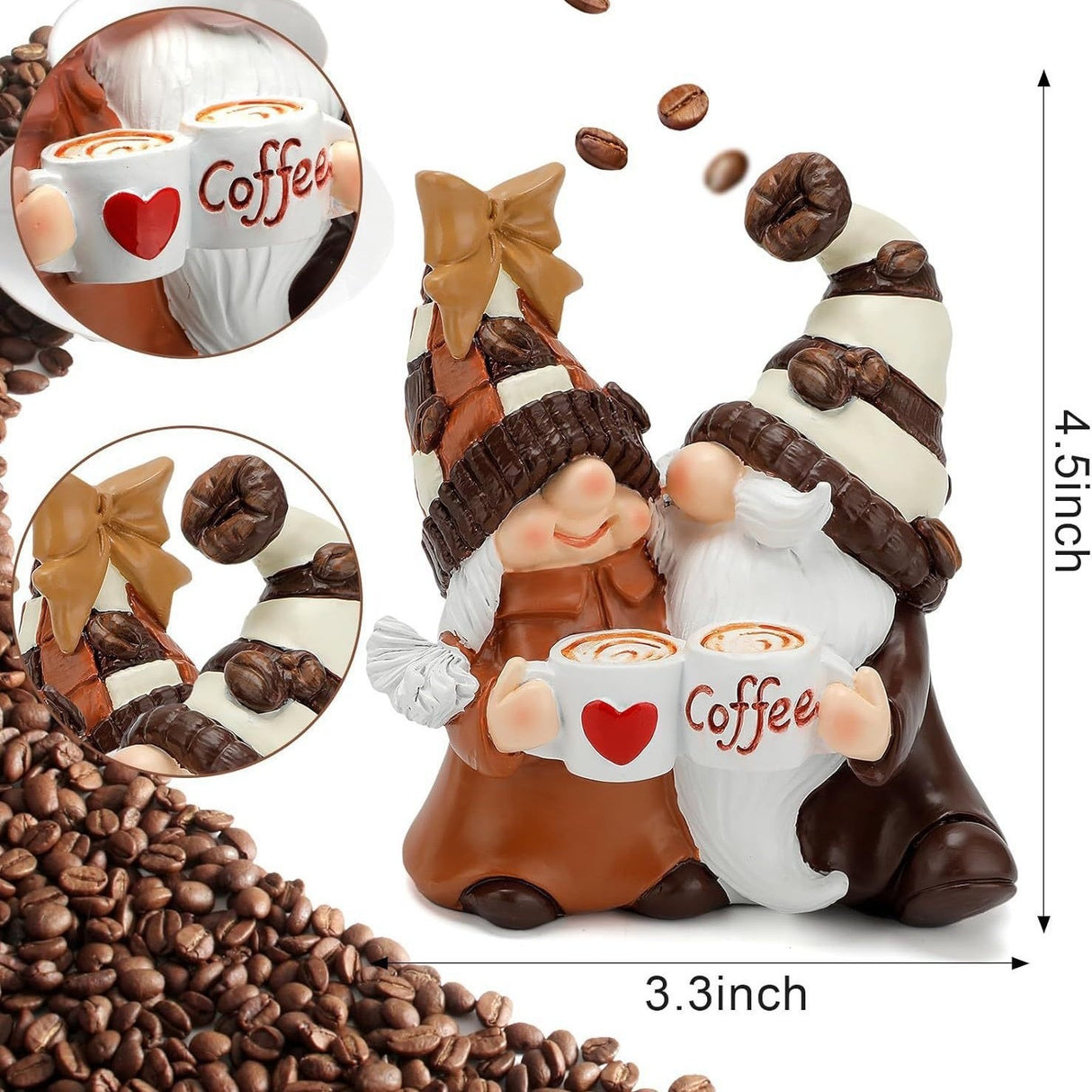 Christmas Coffee Double Dwarf Resin Crafts Decoration Home Decor Desktop Gift Lover - V.I.P Digital Presence