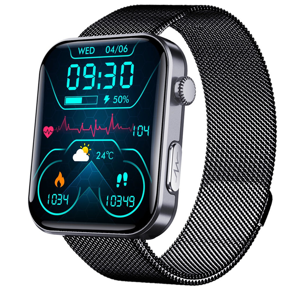 F300 smartwatch ECG electrocardiogram monitoring SOS fall alarm blood glucose and blood pressure watch HRV report - V.I.P Digital Presence