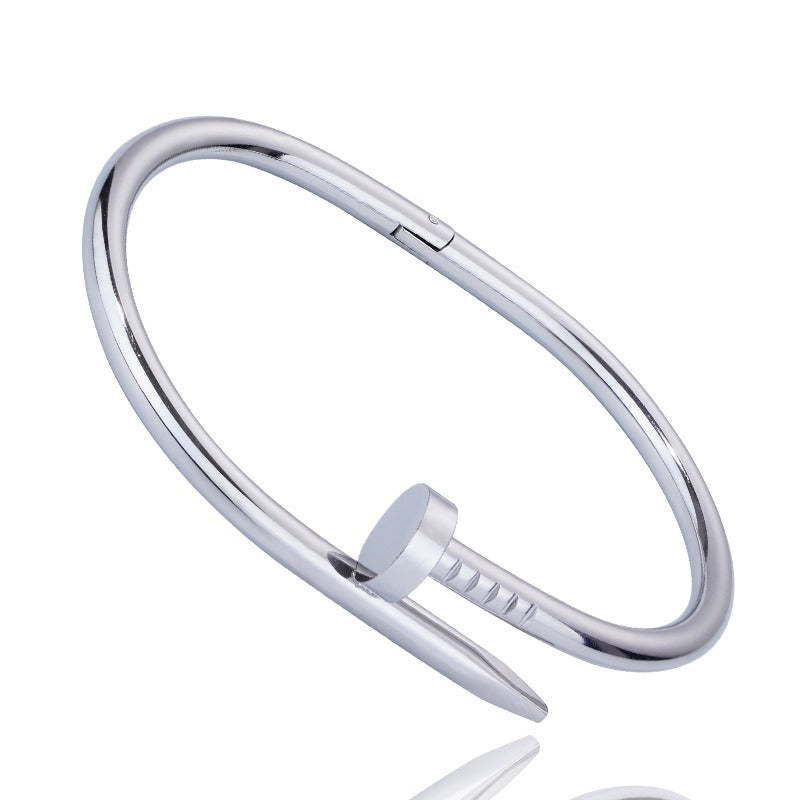 Diamond titanium steel bracelet for women, light luxury, non fading card home nail bracelet - V.I.P Digital Presence