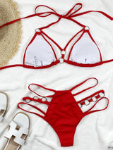 Cutout Halter Neck Two-Piece Bikini Set - V.I.P Digital Presence