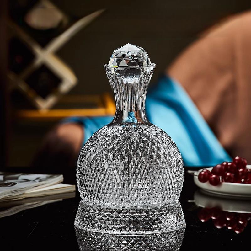 Decanter red wine household light luxury rotating tumbler crystal wine pot wine glass red wine glass wine set - V.I.P Digital Presence