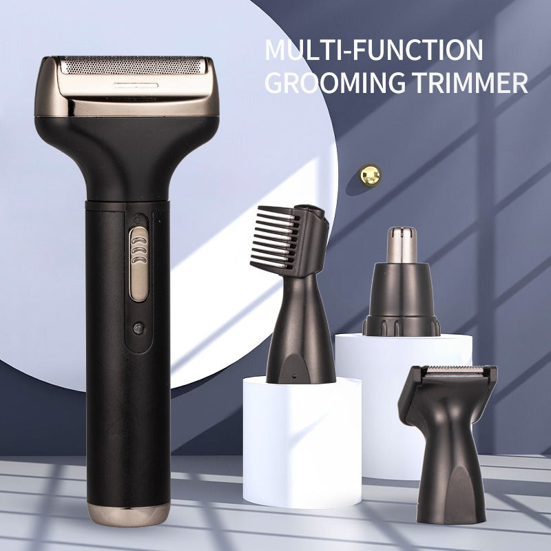 New Men's 4 in 1 Electric Razor Nose Hair Sideburns Knife Trimmer Eyebrow Grooming Set Compound - V.I.P Digital Presence