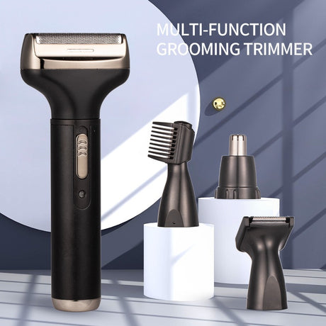 New Men's 4 in 1 Electric Razor Nose Hair Sideburns Knife Trimmer Eyebrow Grooming Set Compound - V.I.P Digital Presence