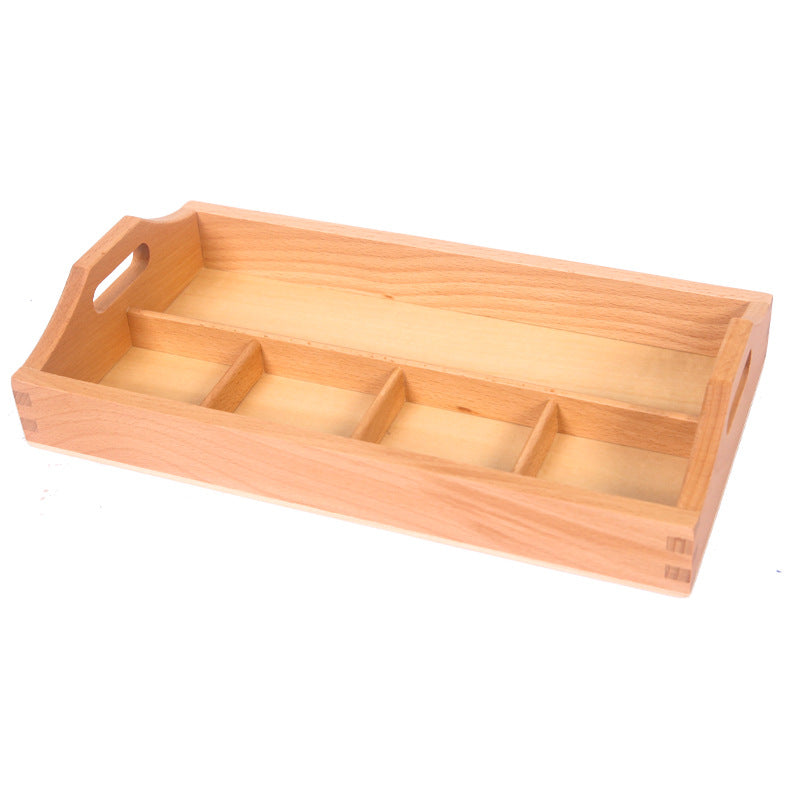 Montessori Daily Life Teaching Aids Children's Three-Grid Classification Plate Kindergarten Auxiliary Teaching Materials Classification Plate