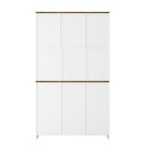 Farmhouse Bar Cabinet with Sliding Barn Door, Large Kitchen BuffetRustic Coffee Bar Sideboard Table,White - V.I.P Digital Presence