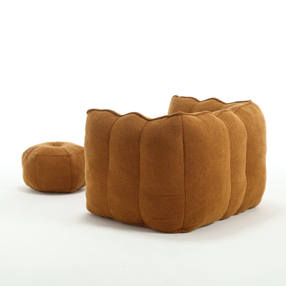 Soft Bean Bag Chair with High Resilient Foam(Chips)for living room and bedroom Comfortable Square Lazy Sofa with Footstool - V.I.P Digital Presence