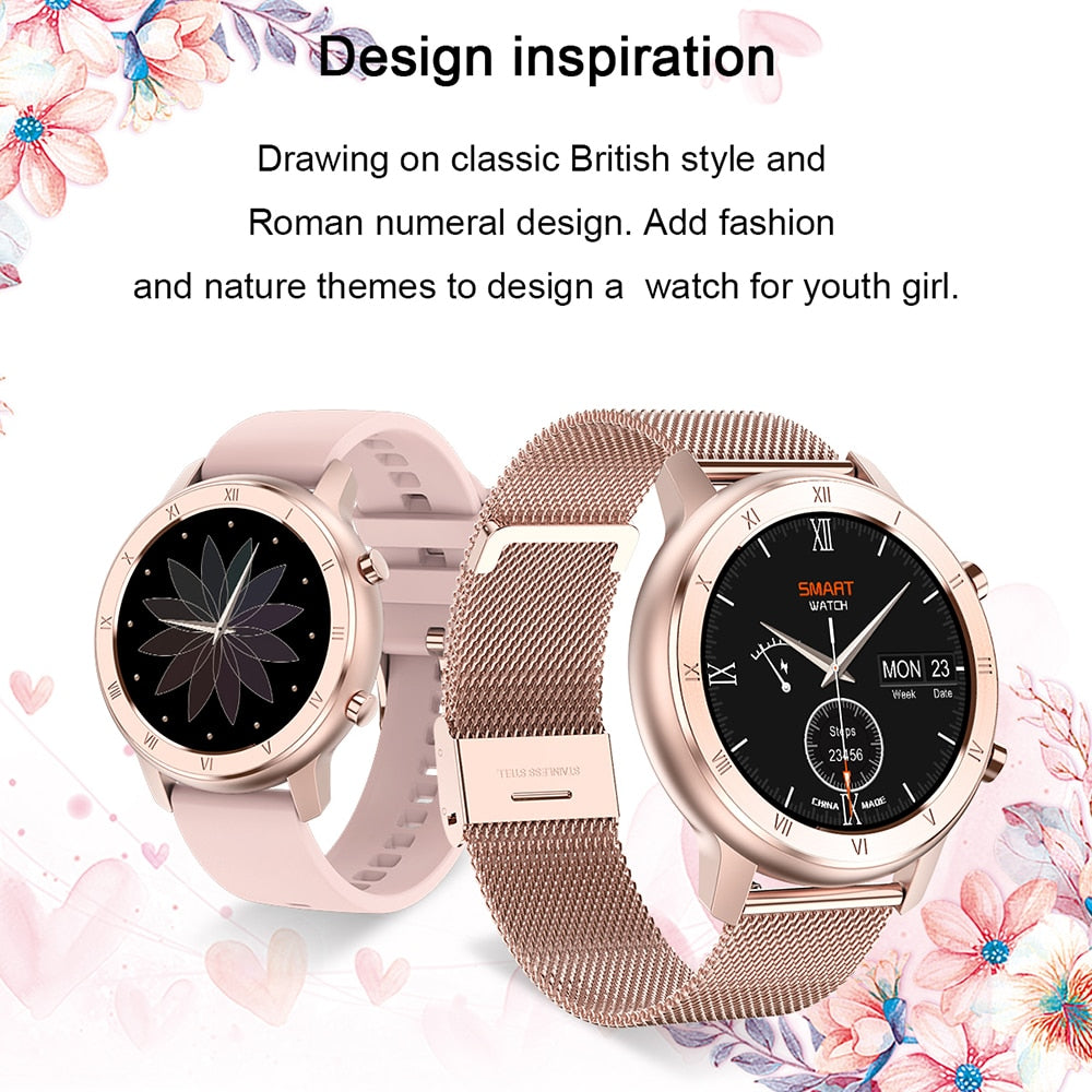 Full Touch Smart Watch Women IP68 Waterproof Bracelet ECG Heart Rate Monitor Sleep Monitoring Sports Smartwatch For Ladies - V.I.P Digital Presence