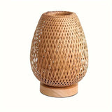 Retro Japanese Style Lamp Bamboo Woven Desk Lamp Handmade Rattan LED Desk Lamp Wooden House Decoration Light - V.I.P Digital Presence