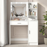 Makeup Vanity Desk with Mirror & Light - V.I.P Digital Presence