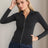 Pocketed Turtleneck Zip Up Denim Top - V.I.P Digital Presence