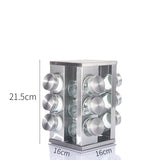 Kitchen articles rotating seasoning rack domestic rotating seasoning tank stainless iron spices seasoning box set - V.I.P Digital Presence