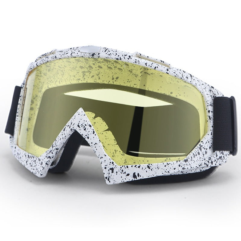 Gafas de motociclista para exteriores, mascarilla facial, para montar a caballo al aire libre, resistentes al viento, al polvo, para esquí de fondo y casco.