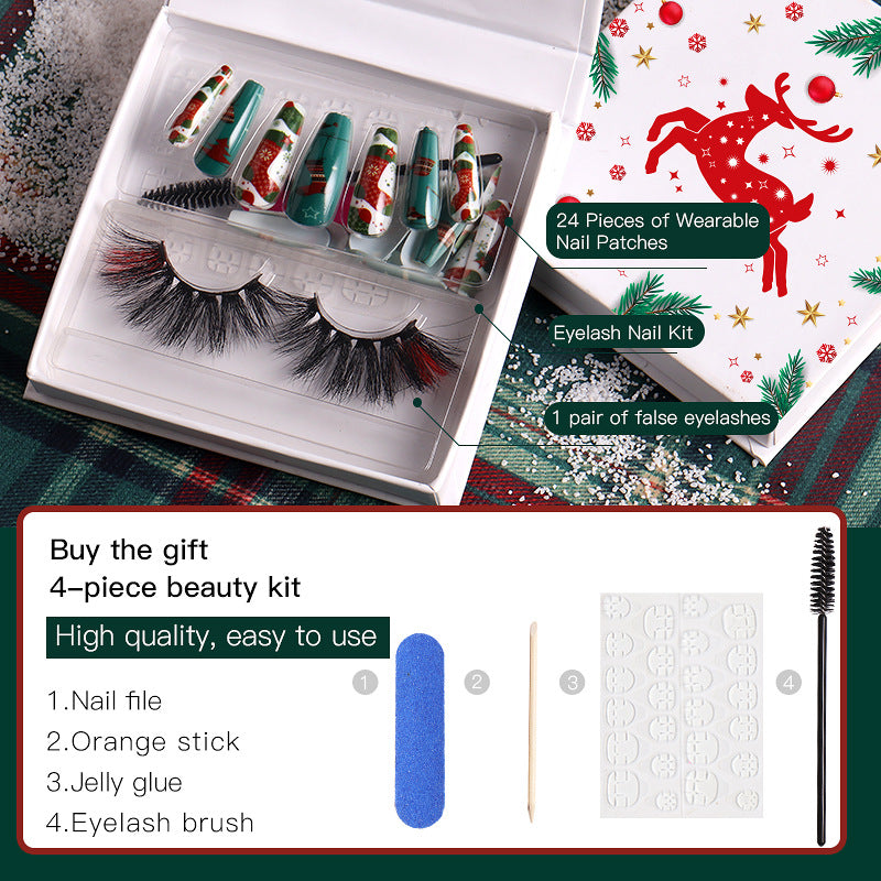 Christmas Nail Enhancement Eyelash Tool Set False Eyelash Decoration Color Mink Hair Beauty Tool - V.I.P Digital Presence