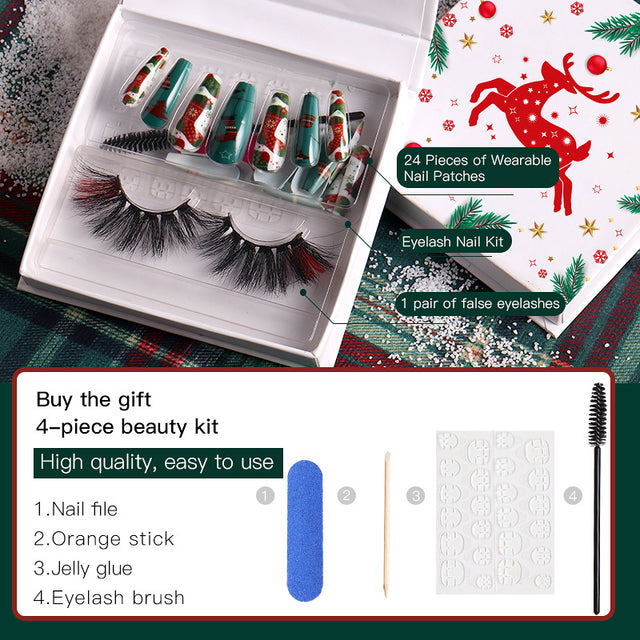 Christmas Nail Enhancement Eyelash Tool Set False Eyelash Decoration Color Mink Hair Beauty Tool - V.I.P Digital Presence