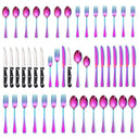 Stainless Steel Cutlery 48 Pcs Set Western Steak Knife Dinner Knife Main Dish Spoon Fork Dessert Spoon Set - V.I.P Digital Presence