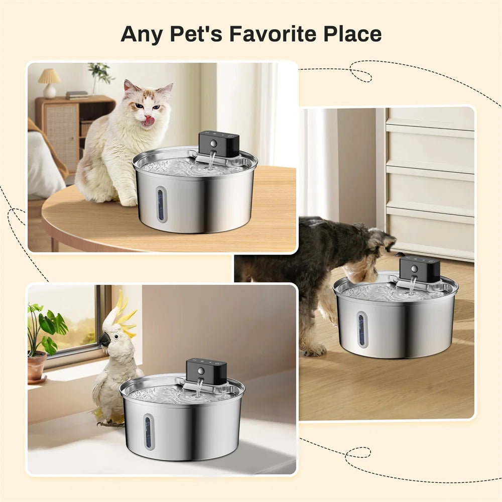 Pet intelligent water dispenser, wireless automatic sensing, cat water dispenser, 304 stainless steel water feeder - V.I.P Digital Presence