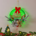 Christmas wreath lights, simulated red fruits, pine needles, decorative ornaments, window display items, ornaments - V.I.P Digital Presence