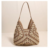 Hollow out straw woven bag woven belt armpit bag - V.I.P Digital Presence
