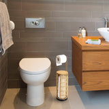 Freestanding Toilet Paper Holder with Storage 3 Rolls of Tissue Holder for Bathroom Handmade Woven Toilet Paper Roll Stand - V.I.P Digital Presence