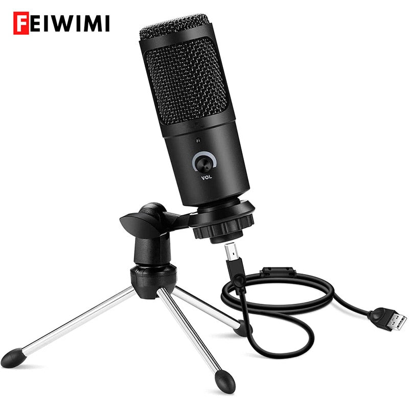 Professional USB Condenser Microphones For PC Computer Laptop Singing Gaming Streaming Recording Studio YouTube Video Microfon - V.I.P Digital Presence