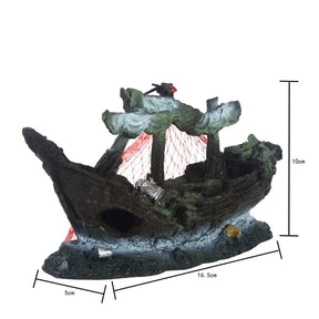 Ship fish tank resin water grass landscape decoration - V.I.P Digital Presence