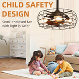 19inch Cage Retro Reiling Fan with Lights - V.I.P Digital Presence