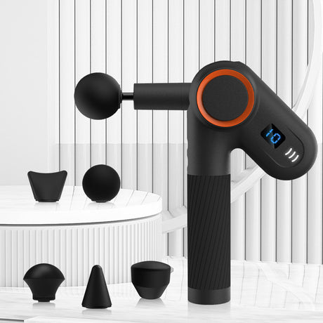 900-turn fascial gun USB charging massage angle rotatable full body muscle massage machine gun - V.I.P Digital Presence