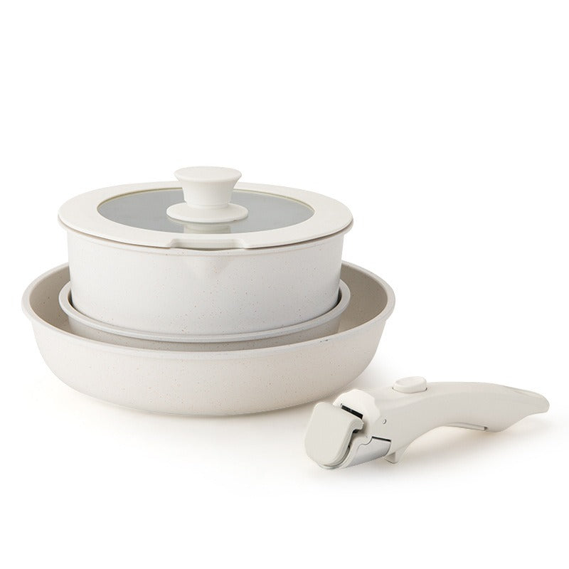 Detachable cookware set, pot, wheat rice stone, flat bottomed pan, non stick pan, frying pan, household handle - V.I.P Digital Presence