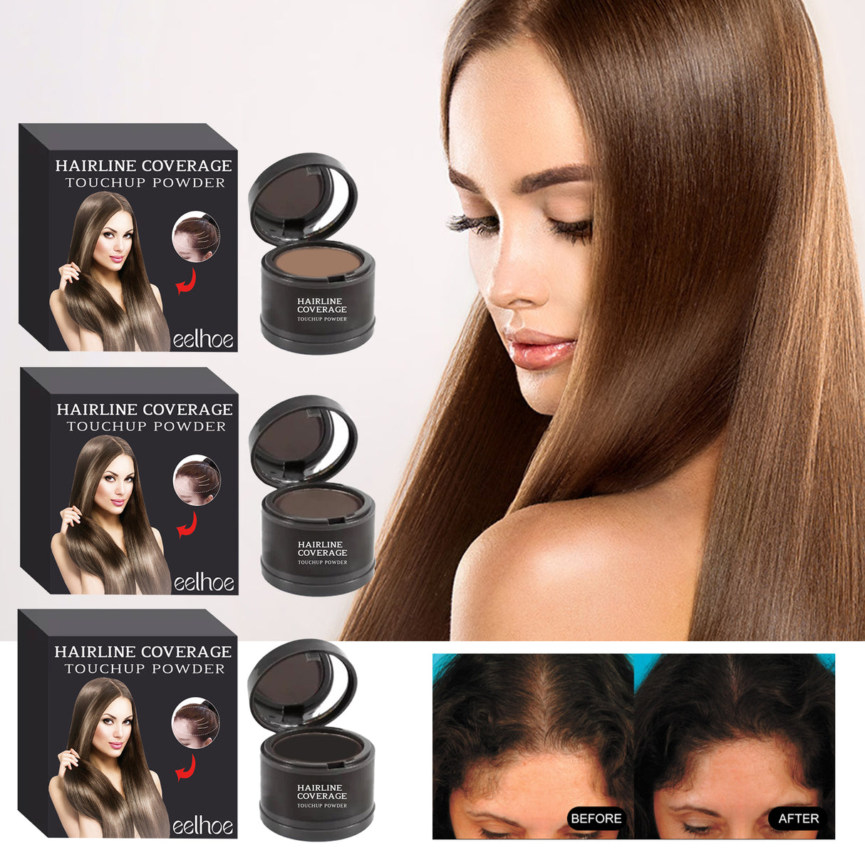 Hairline Cover Touch Powder Compact Hairline Easy To Apply Concealer Powder For Your Hairline - V.I.P Digital Presence