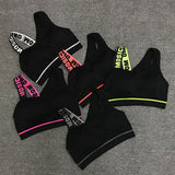New Letter Cut Out Sports Bra Women Fitness Yoga Push up  Gym Padded Sports Top Athletic Sexy  Workout Running Clothing P165 - V.I.P Digital Presence