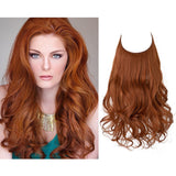 European And American Wig Piece Female Fishline Hair Extension Piece Chemical Fiber Matte High Temperature Silk Long Curly Human Hair - V.I.P Digital Presence