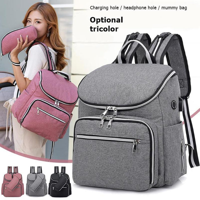 Fashion Maternity Diaper Bags Waterproof Mummy Nappy Bags Large Capacity Baby Care Nursing Bag Mother Multi-function Backpacks - V.I.P Digital Presence