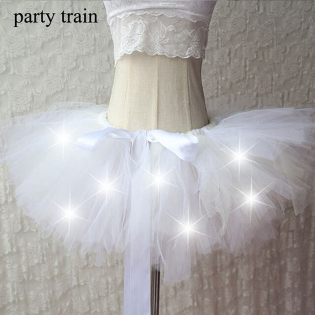 Arrival Women Tulle Tutu Skirt Sexy Mini Fancy Adult Petticoat Fluffy Yarn Ballet Dance Halloween Led Light Up - V.I.P Digital Presence