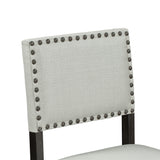 TREXM 5-Piece Counter Height Dining Set, Classic Elegant Table and 4 Chairs in Espresso and Beige - V.I.P Digital Presence