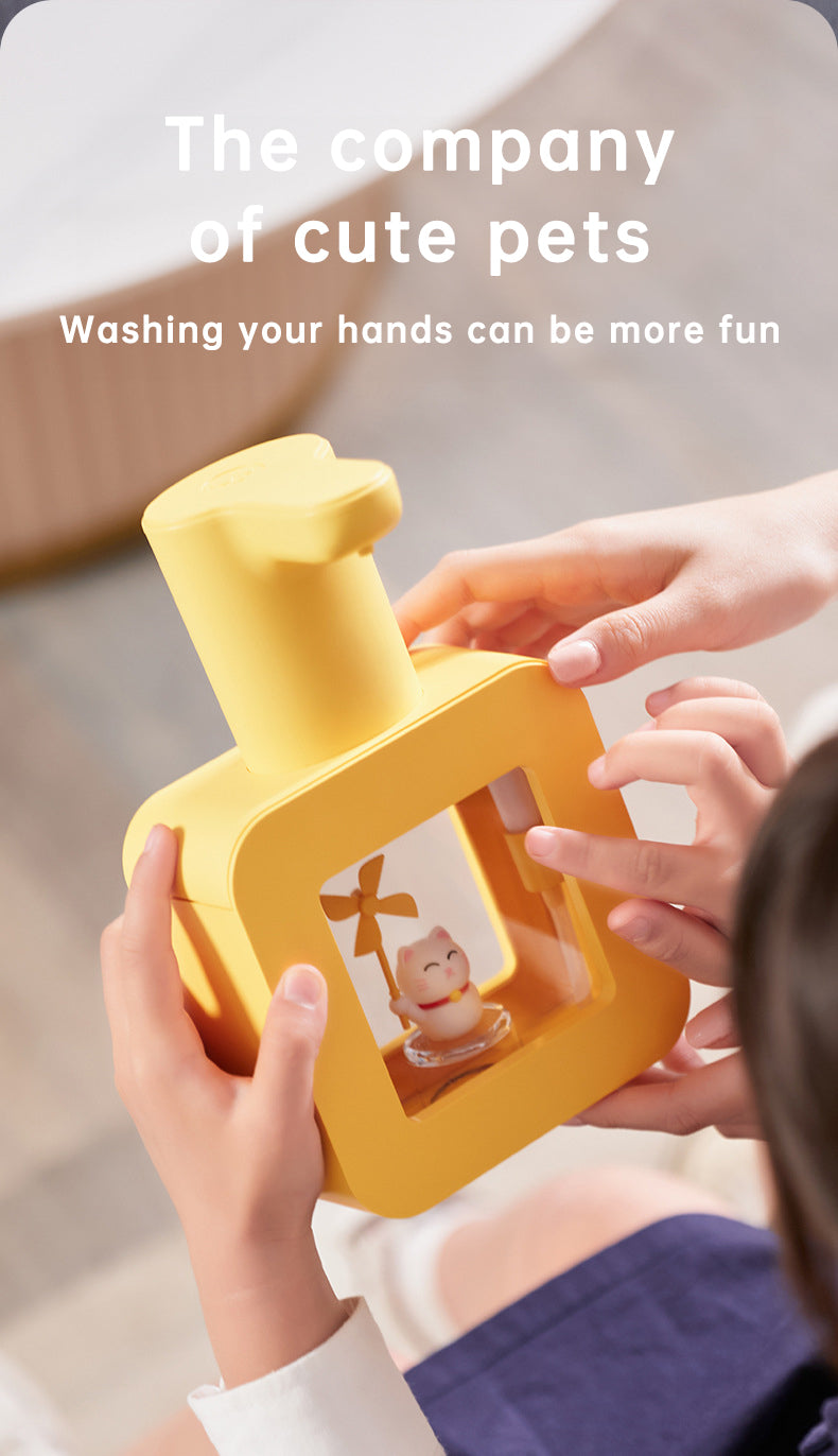 Cute Cat Rechargeable Touchless Automatic Soap Dispenser 400ml Kids foam Soap Dispenser with Night Light - V.I.P Digital Presence