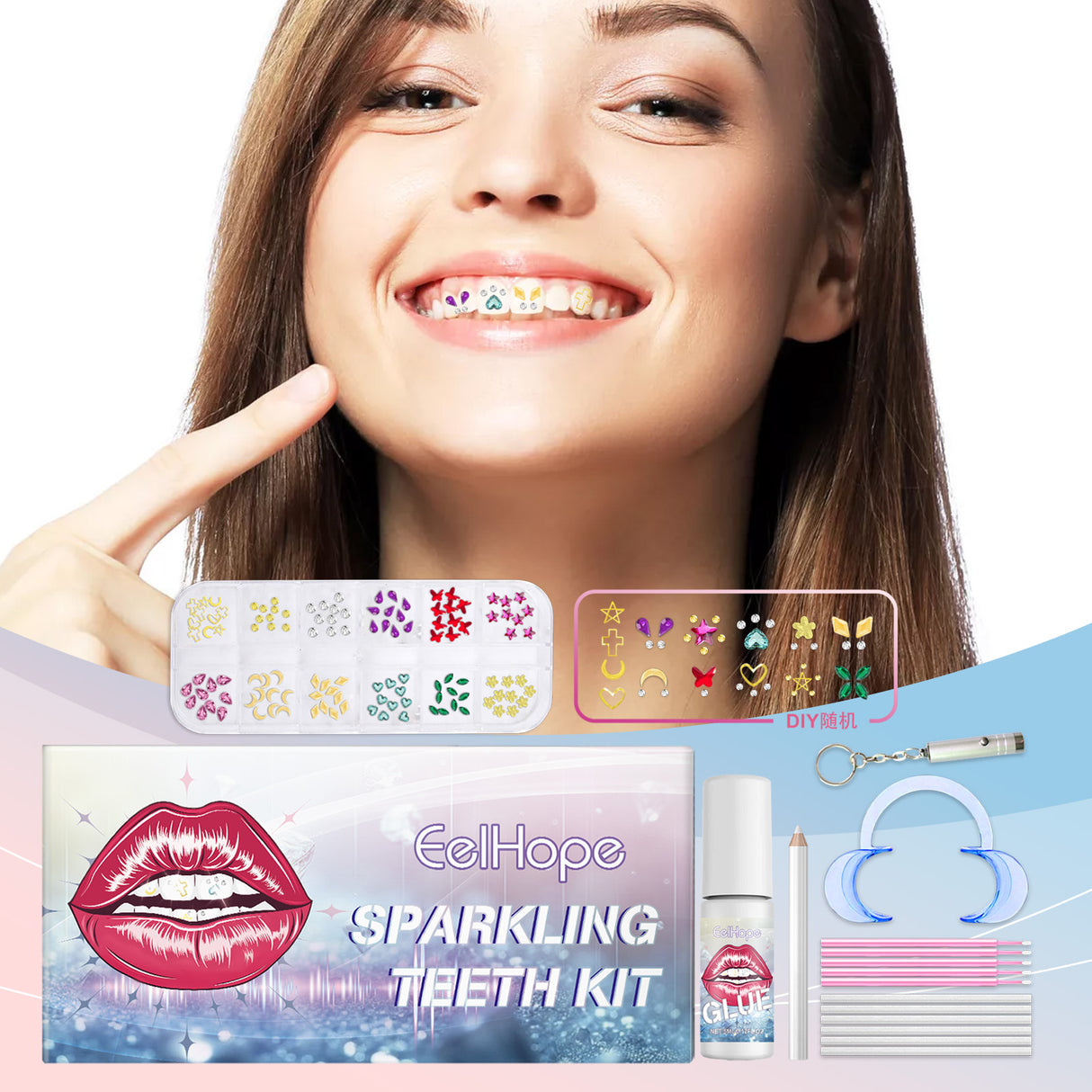 Flash Dental Drill Set Creative Diy Fashion Beauty Dental Spice Jewelry Dental Smile Crystal Dental Drill - V.I.P Digital Presence