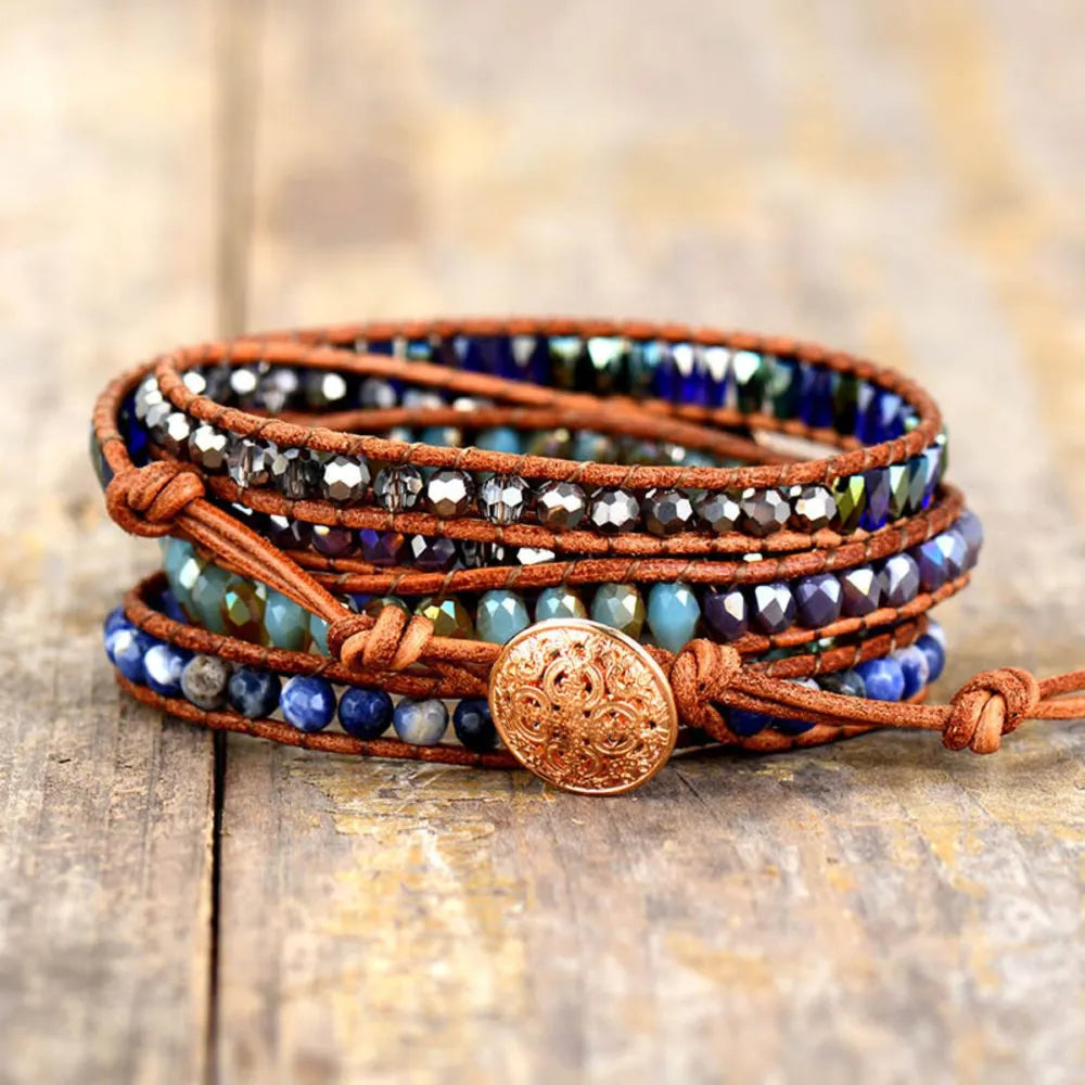 Lapis Lazuli Layered Bracelet - V.I.P Digital Presence