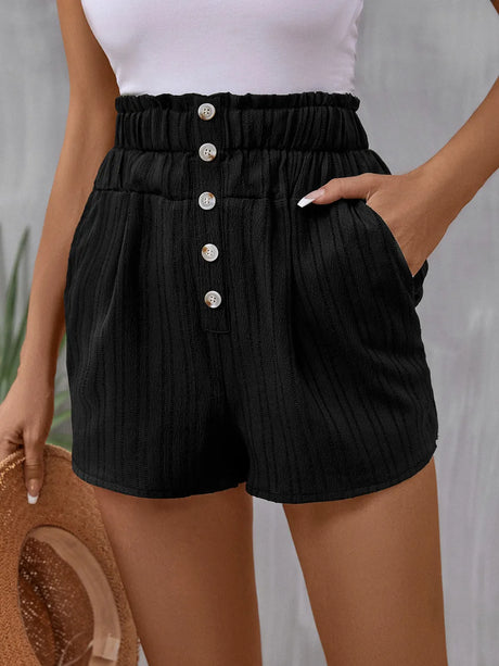 Perfee Pocketed High Waist Shorts - V.I.P Digital Presence