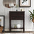 TREXM Narrow Console Desk, Ultra Thin Sofa Table with Three Storage Drawers and Living Room Bottom Shelves (Espresso) - V.I.P Digital Presence
