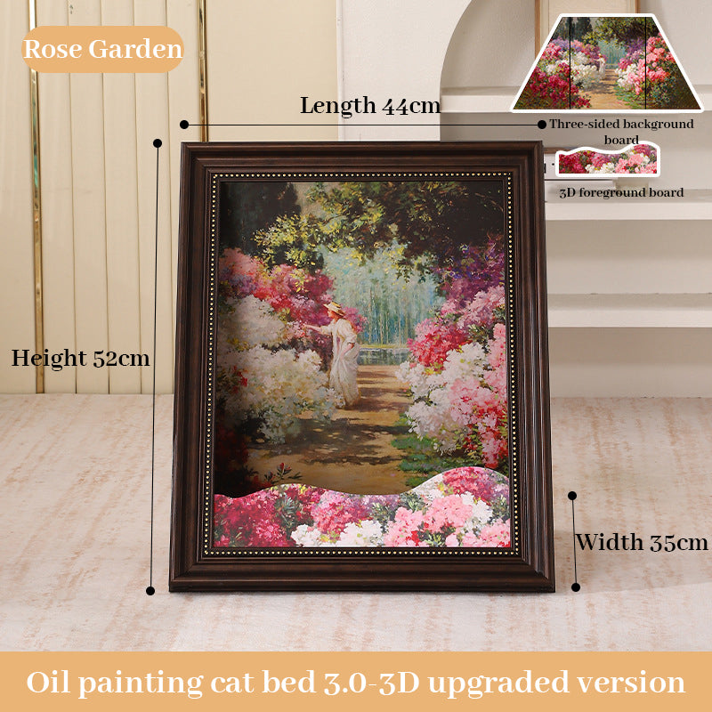 3D Mona Lisa Cat Scratcher with Removable Oil Painting Frame - V.I.P Digital Presence