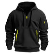 Half zip hoodie hooded sweatshirt with multiple pockets zipper pullover for men's sports and casual sweatshirt for men - V.I.P Digital Presence