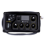 JOYO EQ - Preamplificador de ecualizador digital de 3 bandas con pantalla LCD MP3 y función de sintonización