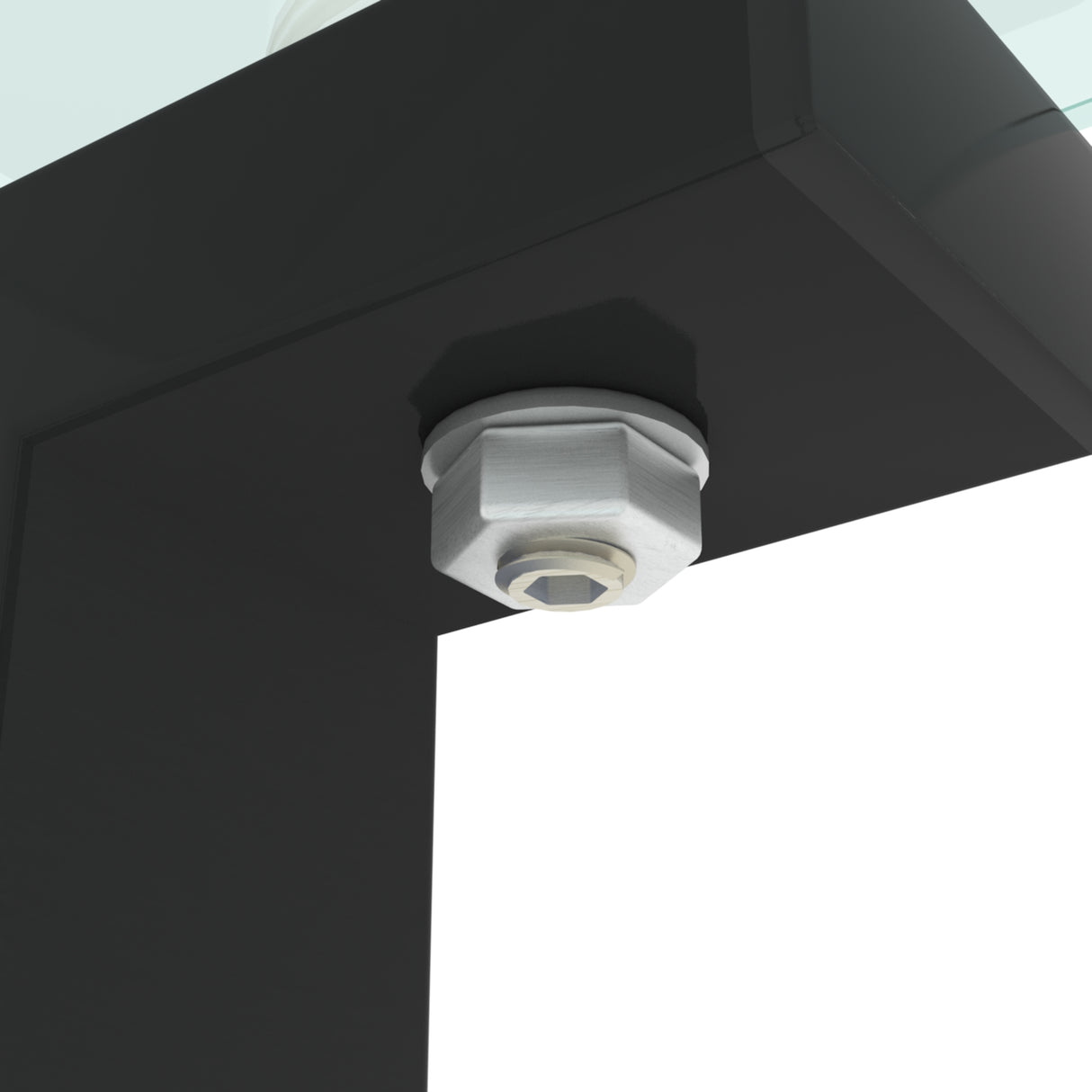 Glass two layer tea table, small round table, bedroom corner table, living room black side table - V.I.P Digital Presence