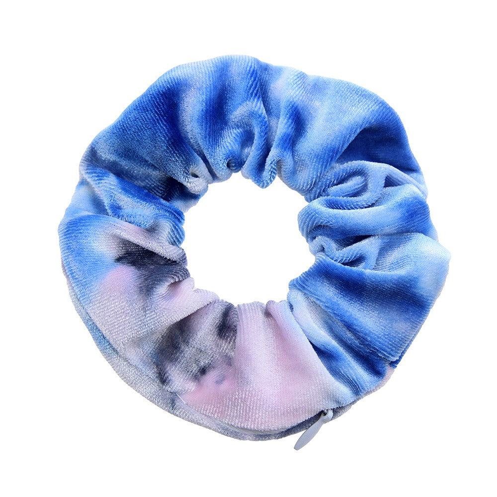 Tie dye velvet zipper large intestine loop - V.I.P Digital Presence