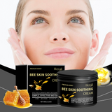 Crema hidratante de miel para la piel. Hidratante, humectante y suave. Cuidado facial. Crema hidratante con brillo para la piel.
