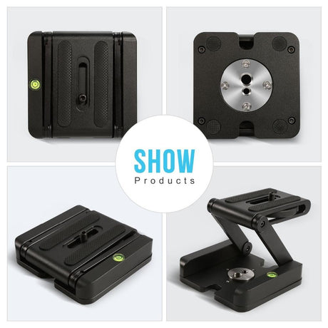 Z Flex Tilt Tripod Head Aluminum Alloy Folding Z Tilt Head Quick Release Plate Stand Mount Spirit Level - V.I.P Digital Presence