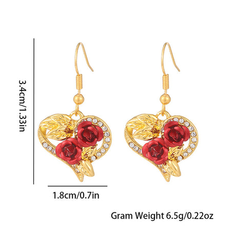 Creative Love Rose Heart Pendant Necklace For Women Exquisite Zircon Forever Necklace Romantic Valentines Day Jewelry - V.I.P Digital Presence
