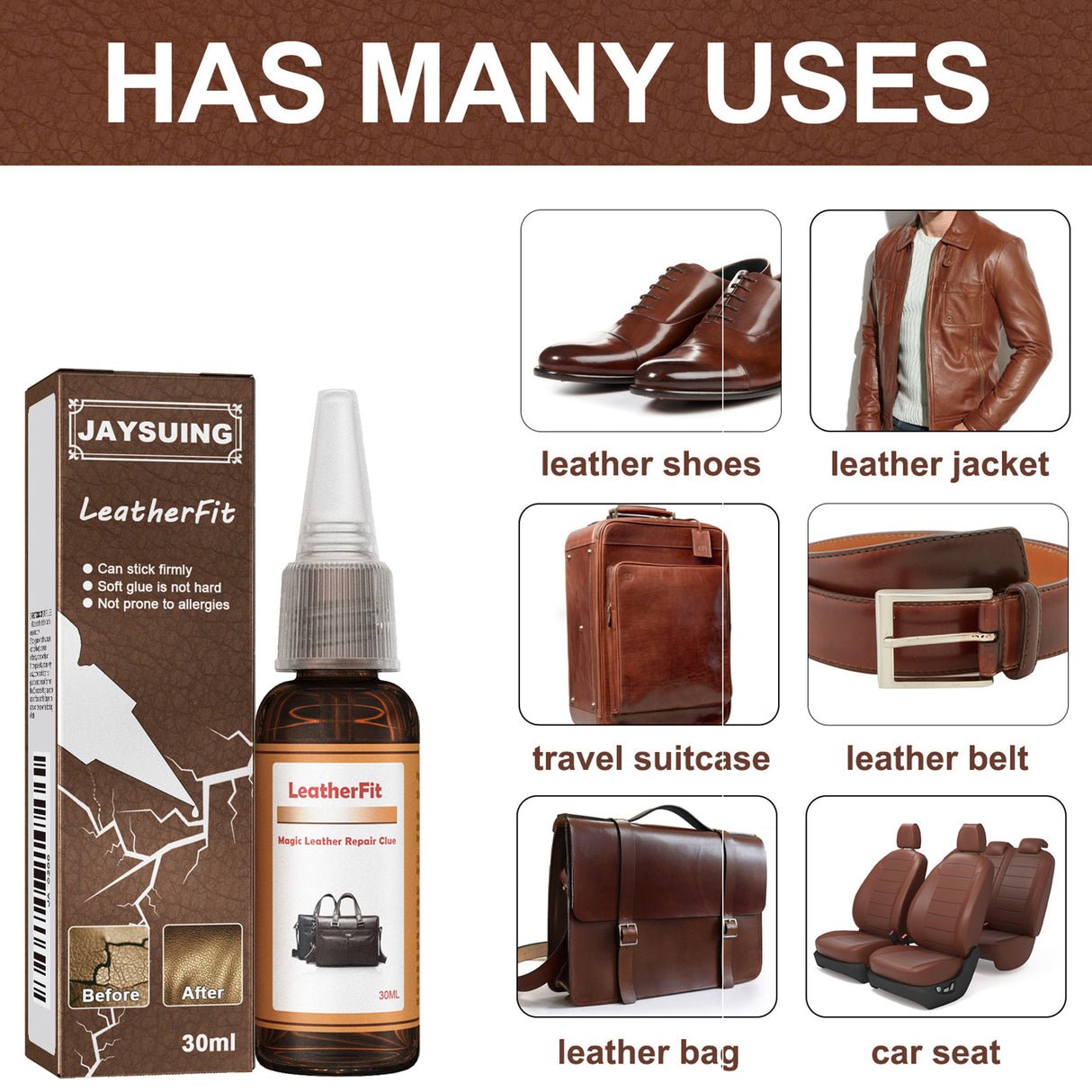 Leatherfit, Leather Reconditioning Agent To Repair The Car Sofa Leather Bag Leather Cracks - V.I.P Digital Presence