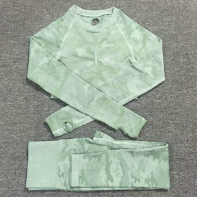 2PCS Camouflage Camo Yoga Set Sports Wear For Women Gym Fitness Clothing Booty Yoga Leggings + Sport Bra GYM Sport Suit Femme - V.I.P Digital Presence